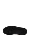 Air Jordan 1 Low White Toe Sneakers — Black/Red/White — Size US M 9.5 - US W 11 — Top View
