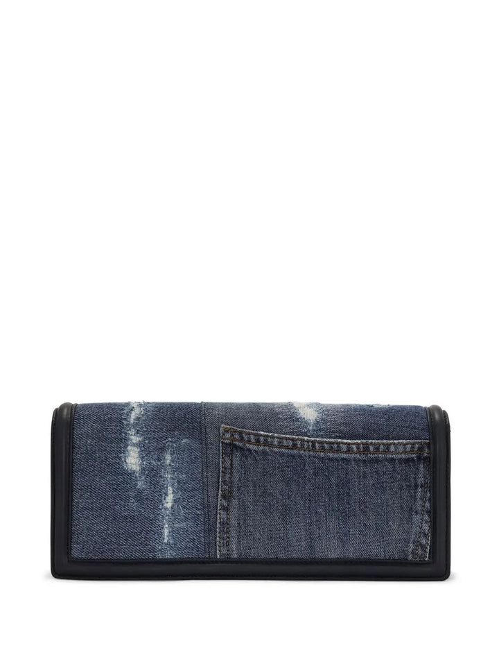 Dolce Gabbana Devotion Patchwork Denim Shoulder Bag — Same as shown — Size One Size — Back View