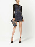 Dolce Gabbana Devotion Patchwork Denim Shoulder Bag — Same as shown — Size One Size — Side View