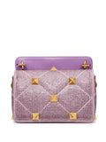 Valentino Garavani Small Roman Stud Embellished Shoulder Bag — Same as shown — Size One Size — Side View