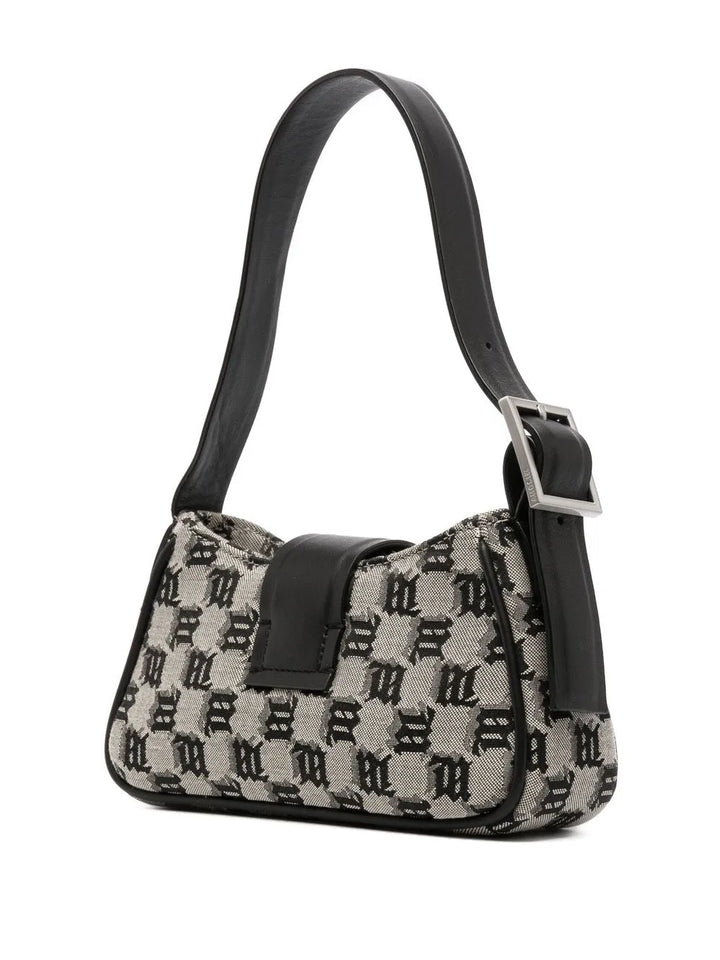 Misbhv Logo Pattern Print Shoulder Bag — Same as shown — Size One Size — Back View