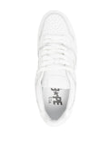 A Bathing Ape?Star-Patch Lace-Up Sneakers — White — Size US M 5.5 - US W 7 — Top View