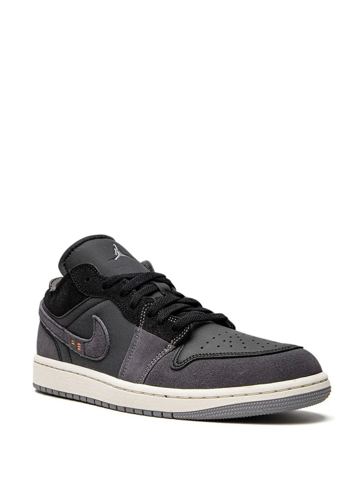 Air Jordan 1 Low Se Craft Sneakers — Black/Grey — Size US M 9.5 - US W 11 — Side View