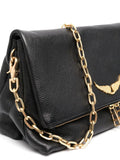 Zadigvoltaire Logo Plaque Leather Shoulder Bag — Same as shown — Size One Size — Top View