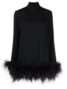 Taller Marmo Gina Feather Trim Mini Dress — Same as shown — Size M — Front View