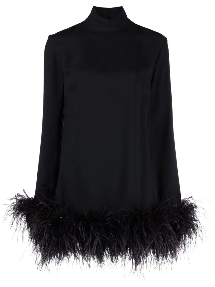 Taller Marmo Gina Feather Trim Mini Dress — Same as shown — Size M — Front View