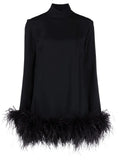 Taller Marmo Gina Feather Trim Mini Dress — Same as shown — Size M — Front View