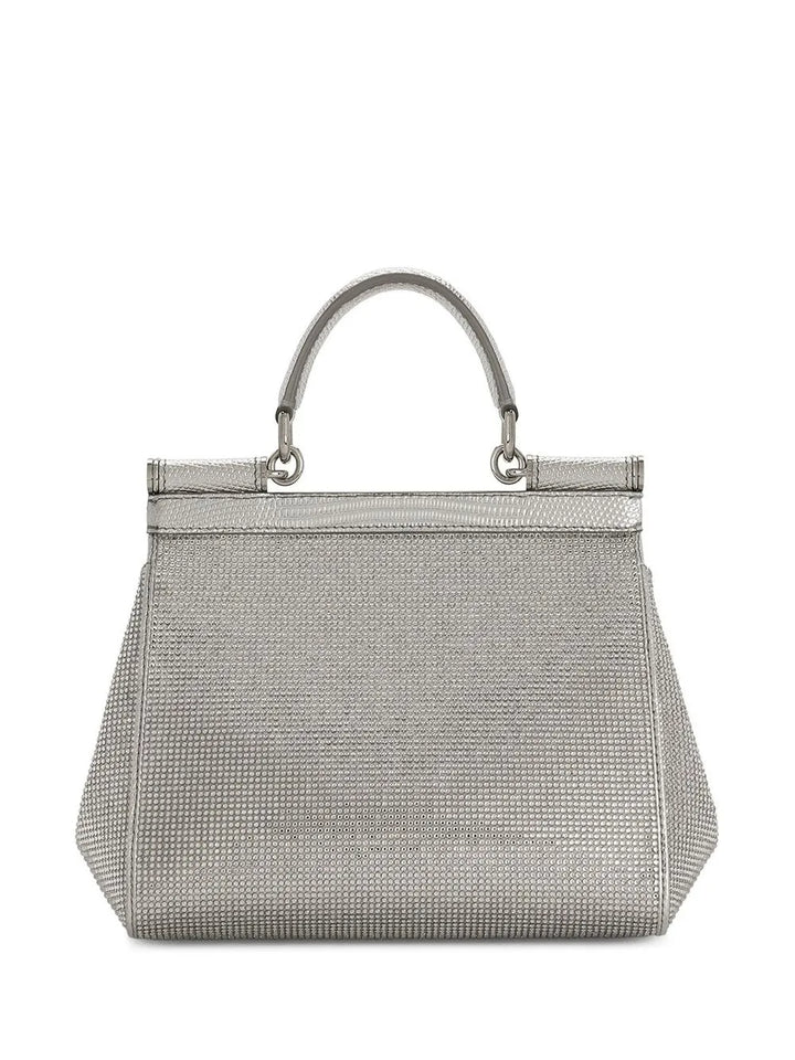 Dolce Gabbana Kim Dolcegabbana Small Sicily Satin Top Handle Bag — Same as shown — Size One Size — Back View