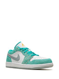Air Jordan 1 Low Se New Emerald Sneakers — White/Light Green — Size US M 11.5 - US W 13 — Front View