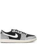 Air Jordan 1 Low Sneakers — Black/White — Size US M 10.5 - US W 12 — Front View