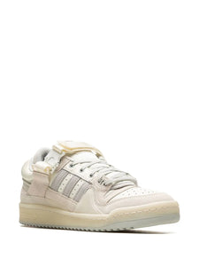 adidas X Bad Bunny Forum Low White Sneakers — Cream White/Light Grey — Size US M 8 - US W 9.5 — Top View