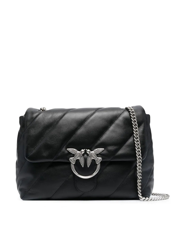 Pinko Love Big Puff Leather Shoulder Bag — Same as shown — Size One Size — Front View