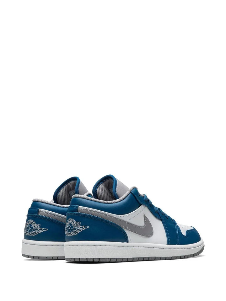 Air Jordan 1 Low True Blue Sneakers — Blue/White — Size US M 9.5 - US W 11 — Back View