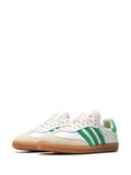 adidas X Sporty & Rich Samba Low-Top Sneakers — White/Green — Size US M 9 - US W 10.5 — Detail View