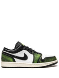Air Jordan 1 Lose Wear Away - Electric Green Sneakers — Black/White/Light Green — Size US M 11.5 - US W 13 — Front View