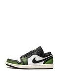 Air Jordan 1 Lose Wear Away - Electric Green Sneakers — Black/White/Light Green — Size US M 11.5 - US W 13 — Lifestyle View