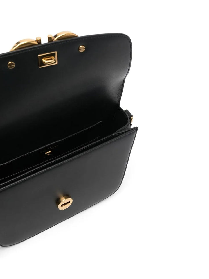 Ferragamo Gancini Leather Shoulder Bag — Same as shown — Size One Size — Detail View
