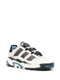 adidas Panelled-Design Low-Top Sneakers — Black/White/Blue — Size US M 4.5 - US W 6 — Side View