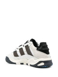 adidas Panelled-Design Low-Top Sneakers — Black/White/Blue — Size US M 4.5 - US W 6 — Back View