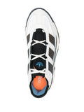 adidas Panelled-Design Low-Top Sneakers — Black/White/Blue — Size US M 4.5 - US W 6 — Top View