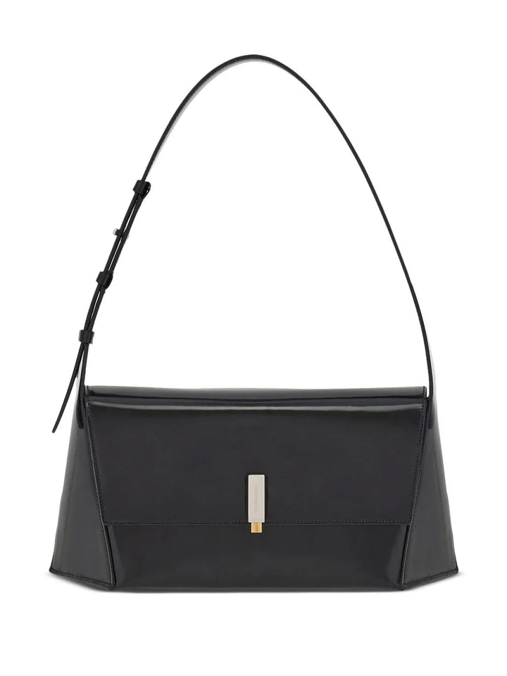 Ferragamo Geometric Leather Shoulder Bag — Same as shown — Size One Size — Front View