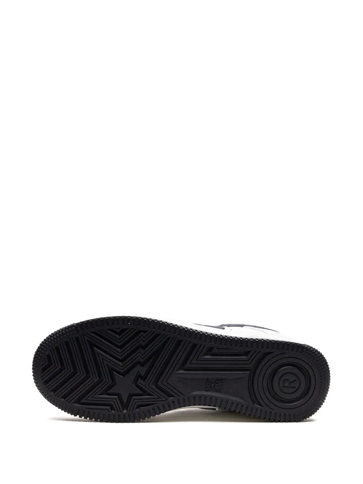 A Bathing Ape?X Jjjjound Bapesta White/Navy Sneakers — Navy Blue/White — Size US M 11 - US W 12.5 — Top View