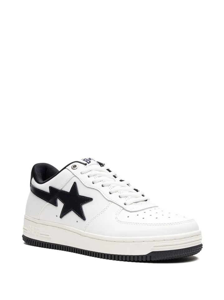 A Bathing Ape?X Jjjjound Bapesta White/Navy Sneakers — Navy Blue/White — Size US M 11 - US W 12.5 — Side View