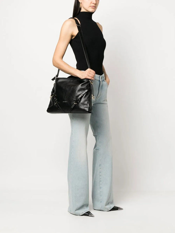 Givenchy Grained Leather Shoulder Bag — Same as shown — Size One Size — Side View