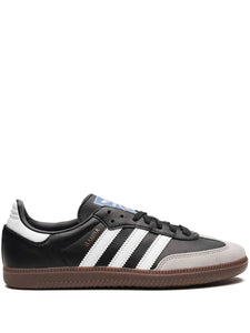adidas Samba Vegan Black/Gum Sneakers — Core Black — Size US M 9 - US W 10.5 — Front View