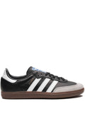 adidas Samba Vegan Black/Gum Sneakers — Core Black — Size US M 9 - US W 10.5 — Front View