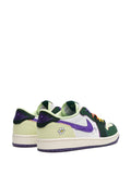 Air Jordan 1 Low Og Doernbecher 2023 Sneakers — Green/Purple/White — Size US M 10.5 - US W 12 — Back View