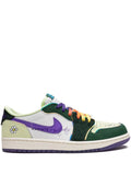 Air Jordan 1 Low Og Doernbecher 2023 Sneakers — Green/Purple/White — Size US M 10.5 - US W 12 — Front View