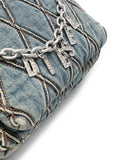 Diesel Charm D Denim Shoulder Bag — Same as shown — Size One Size — Top View