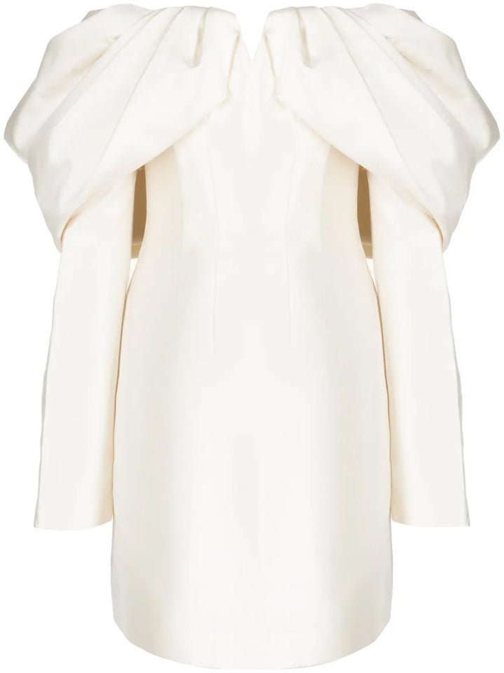 Rachel Gilbert Viola Off The Shoulder Minidress — Ivory — Size XS — Front View