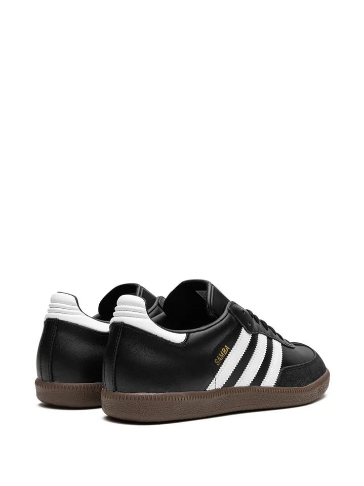 adidas Samba Low-Top Sneakers — Black/White — Size US M 10.5 - US W 12 — Back View