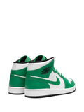 Air Jordan 1 Mid Lucky Green Sneakers — Lucky Green/White/Black — Size US M 11.5 - US W 13 — Back View