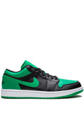 Air Jordan 1 Low Lucky Green Sneakers — Black/Green — Size US M 9.5 - US W 11 — Front View