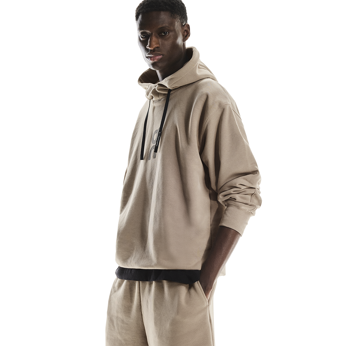 ON Club Hoodie — Desert — Size XSmall — Side View