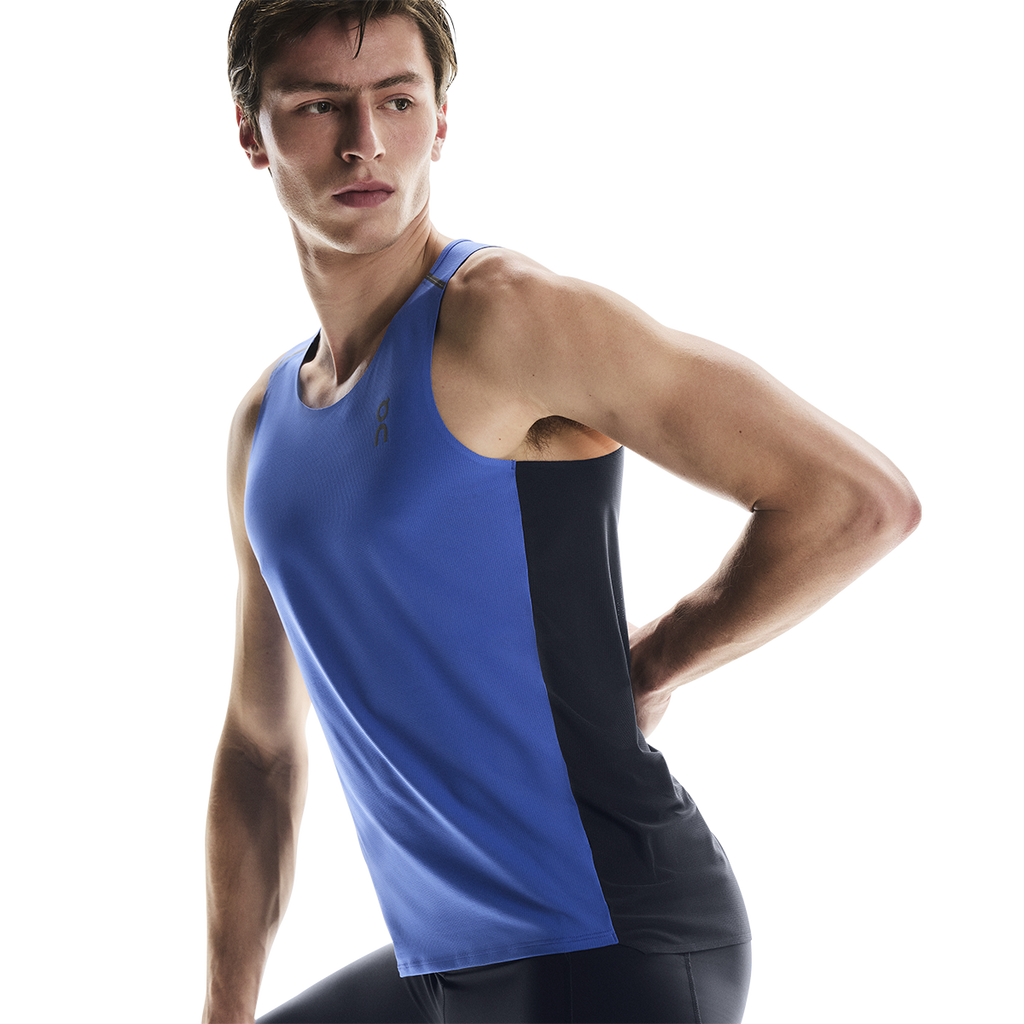 ON Performance Tank — Zaffre - Navy — Size XSmall — Side View
