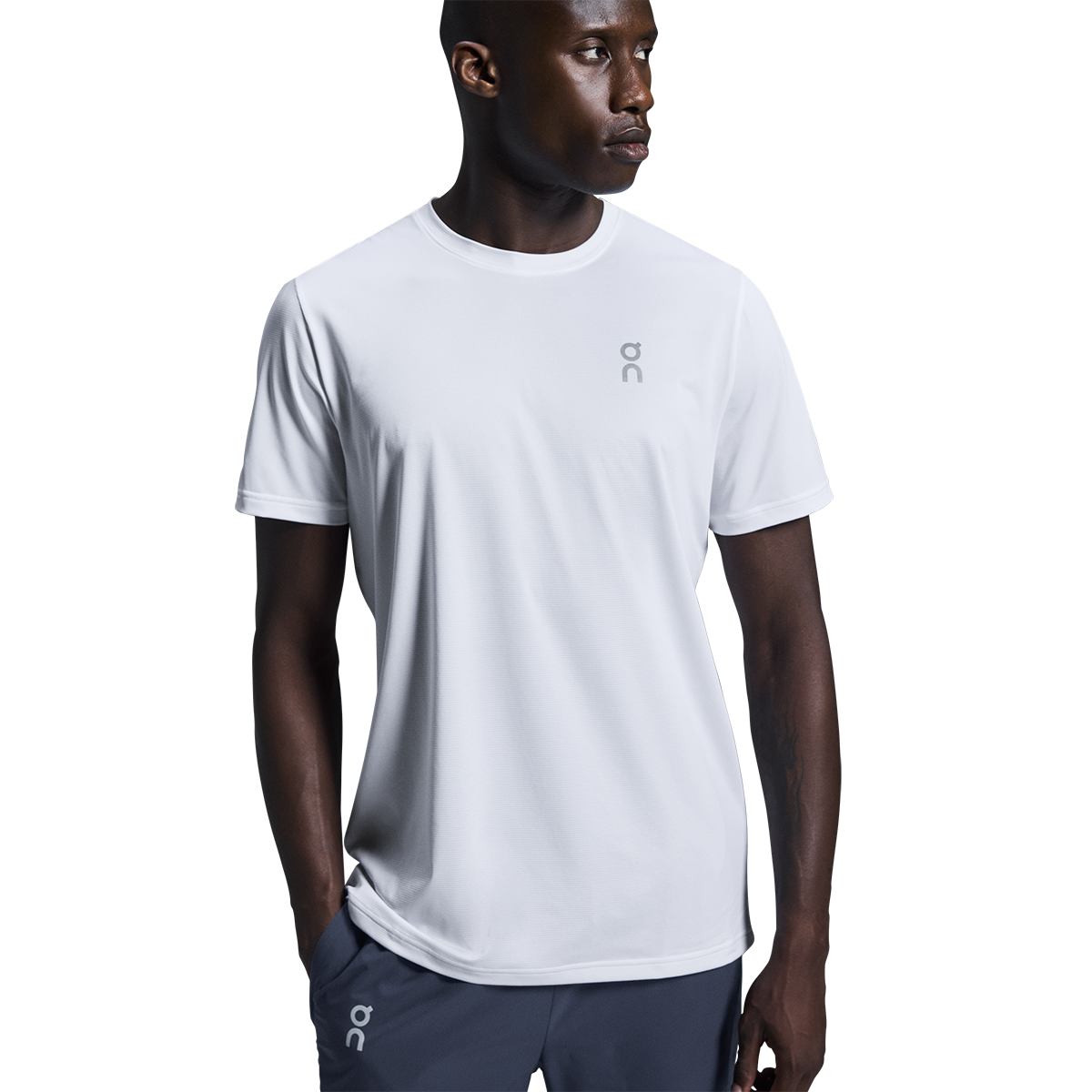 ON Core-T White - White — White - White — Size Large — Side View