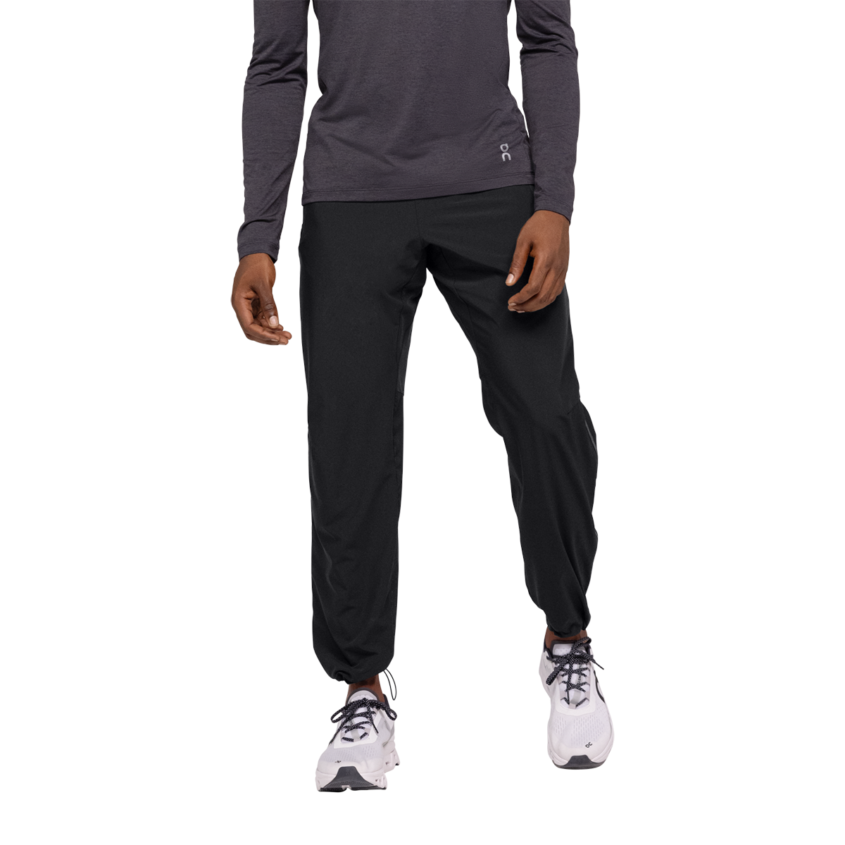 On Track Pants 2 — Black — Size Medium — Front View