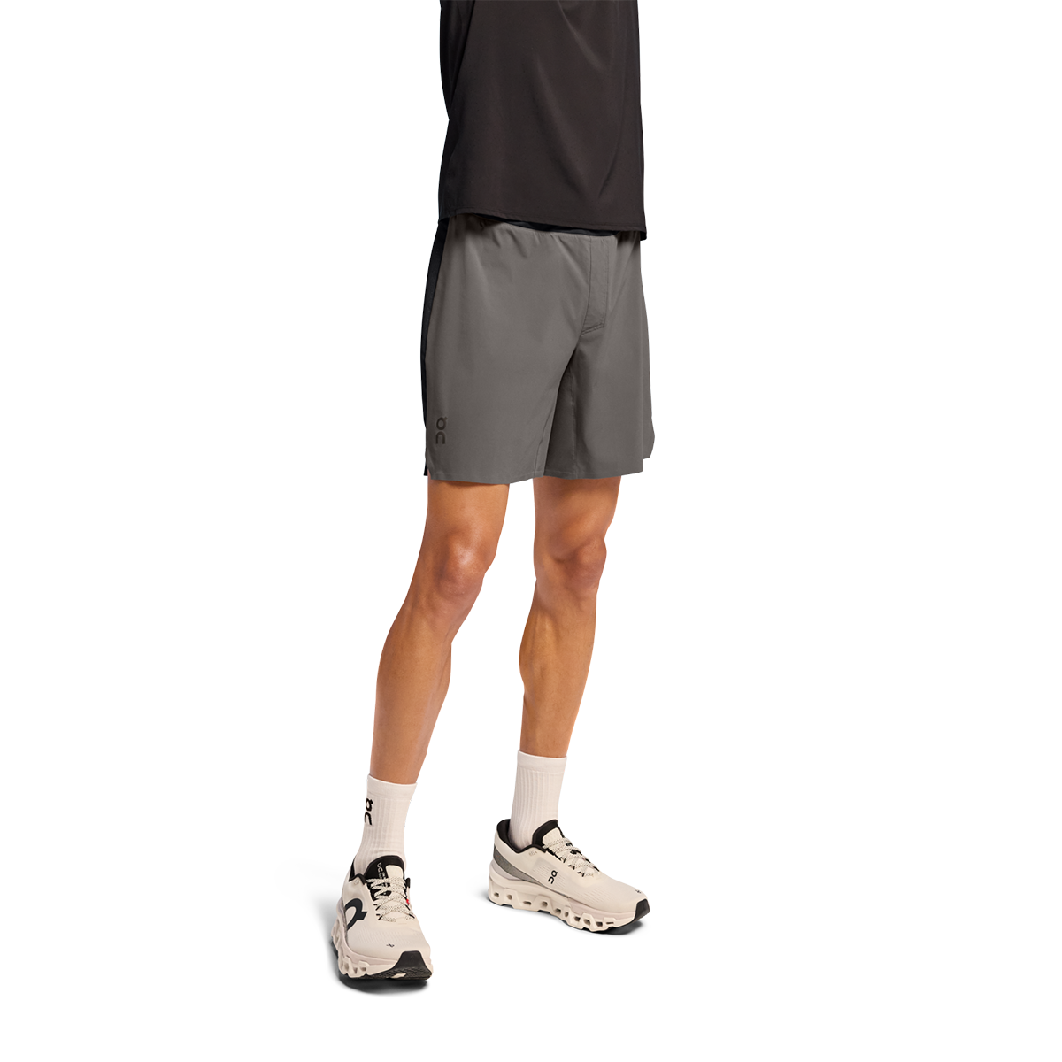 On Lightweight Shorts — Lead - Black — Size Small — Detail View