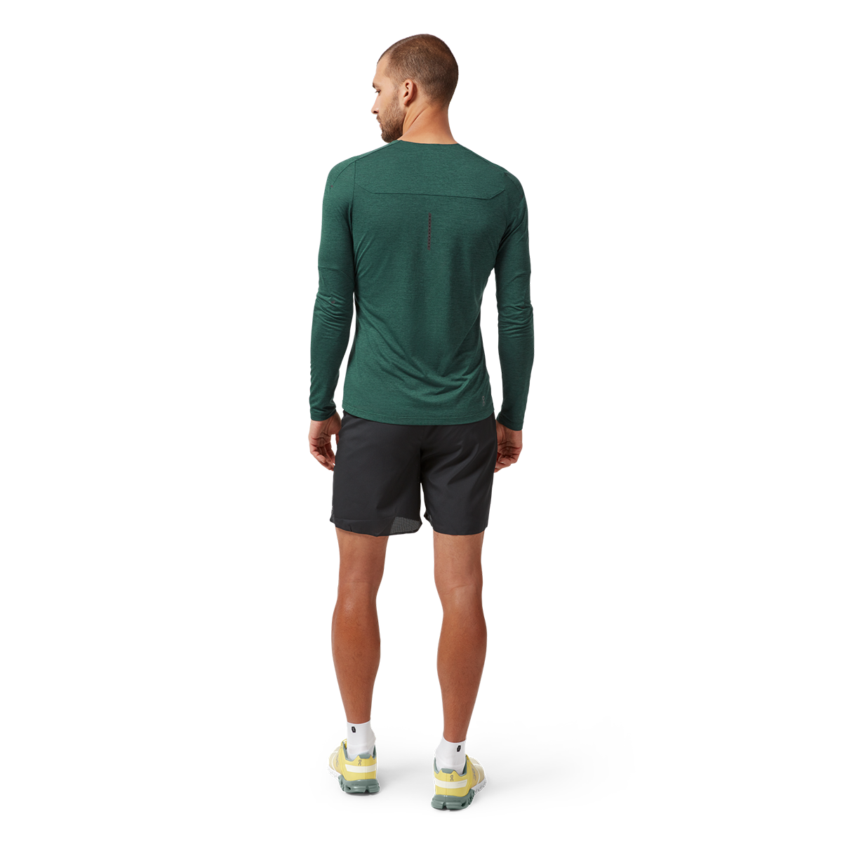 On Lightweight Shorts — Lead - Black — Size Small — Back View