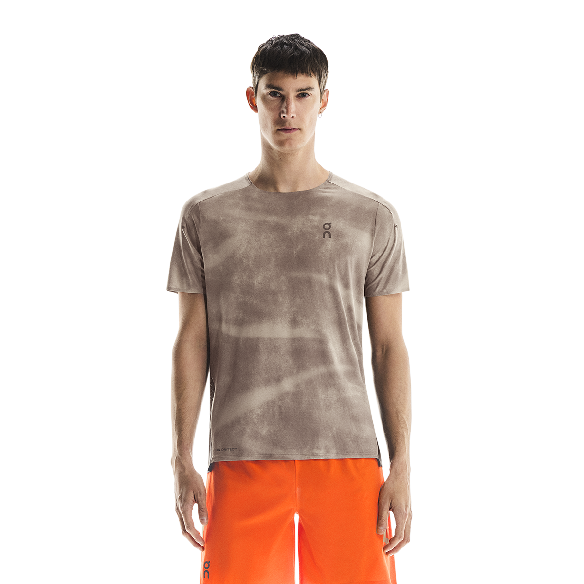 ON Performance-T AOP — Cinder - Black — Size Small — Front View