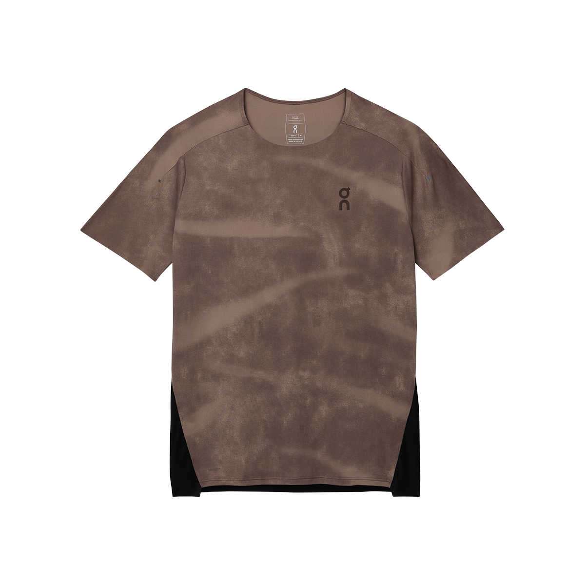 ON Performance-T AOP — Cinder - Black — Size Small — Side View