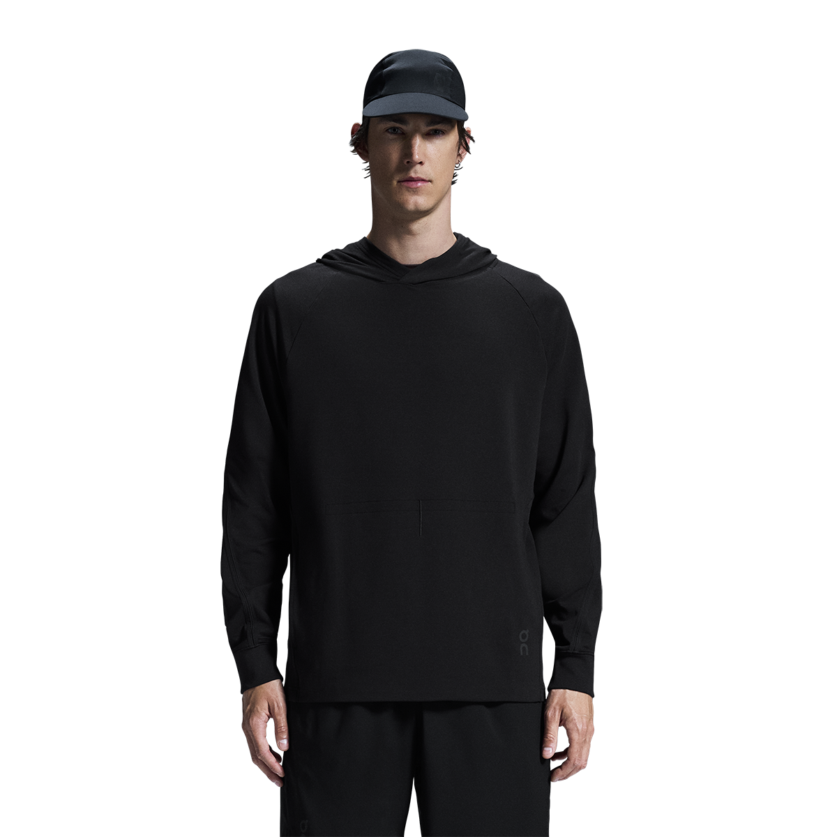 ON Studio Hoodie — Black — Size Small — Front View