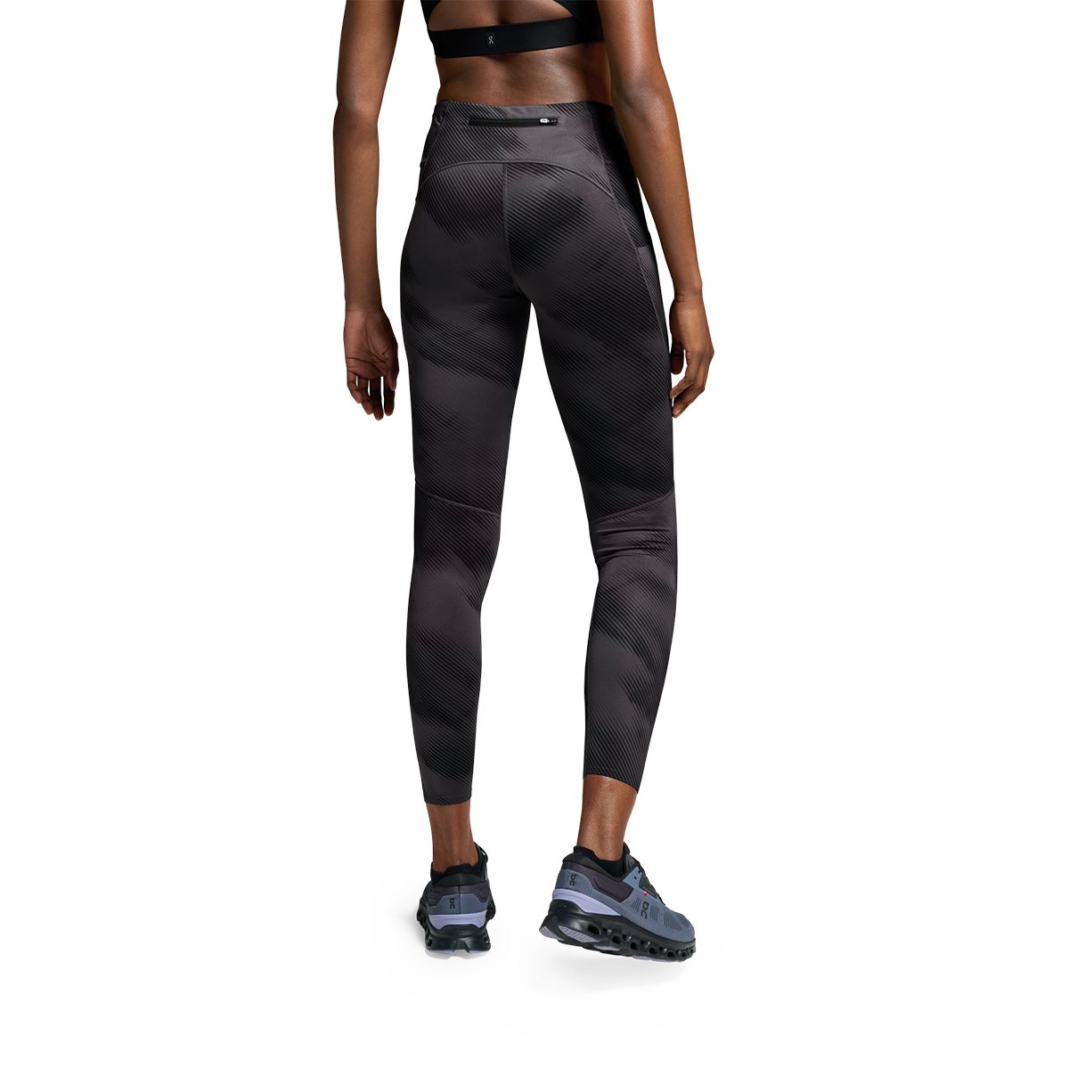 On Performance Graphic Tight — Shadow - Black — Size XSmall — Back View