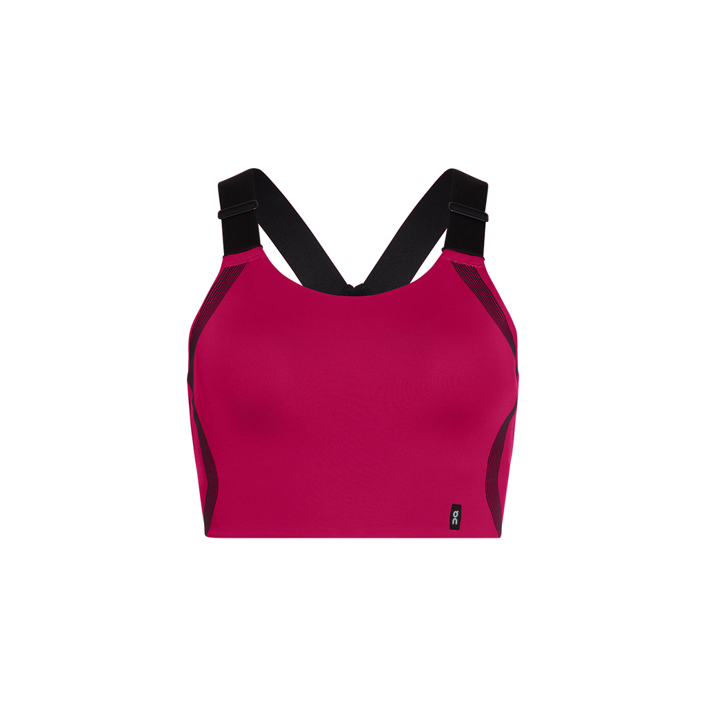 ON Performance Flex Bra — Grenadine - Black — Size XXSmall — Lifestyle View