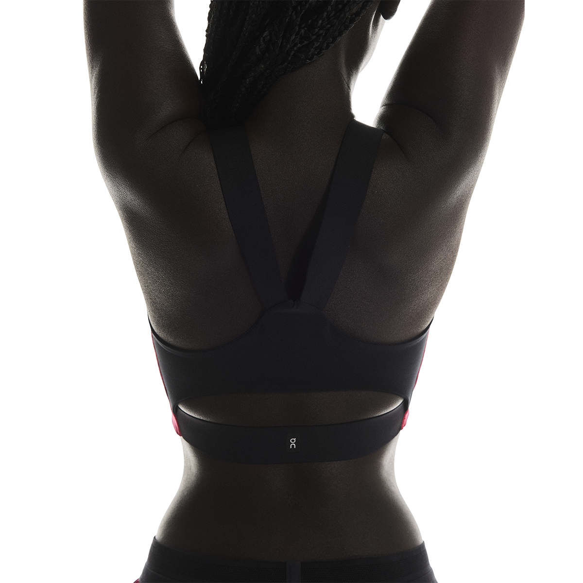 ON Performance Flex Bra — Grenadine - Black — Size XXSmall — Detail View