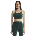 ON Performance Flex Bra — Spirulina - Olive — Size Large — Front View